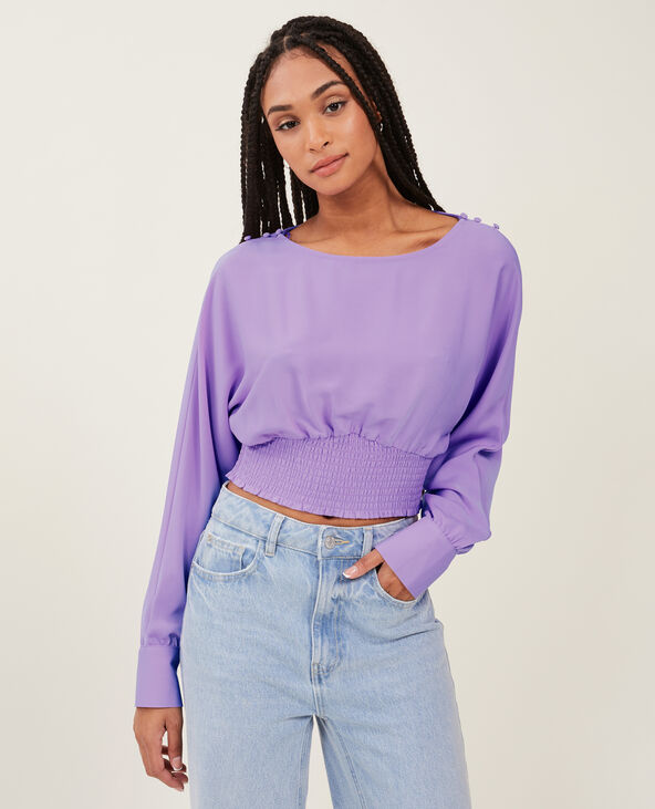 Blouse avec manches chauve-souris violet - Pimkie