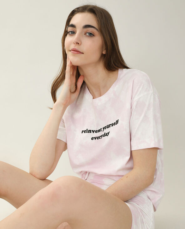T-shirt oversize tie and dye blanc - Pimkie