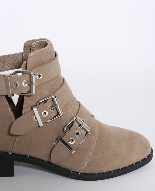 Boots à boucles beige - Pimkie