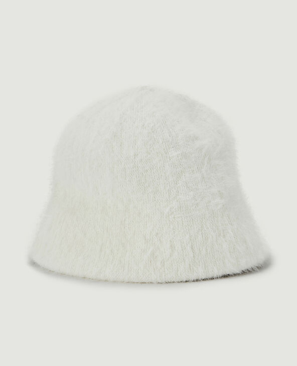 Bob en maille fluffy et poilue blanc - Pimkie