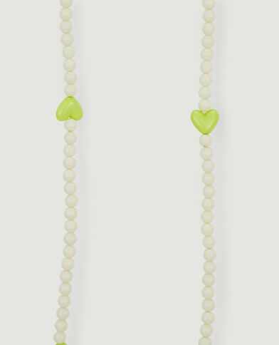 Bandoulière perles pour téléphone blanc - Pimkie