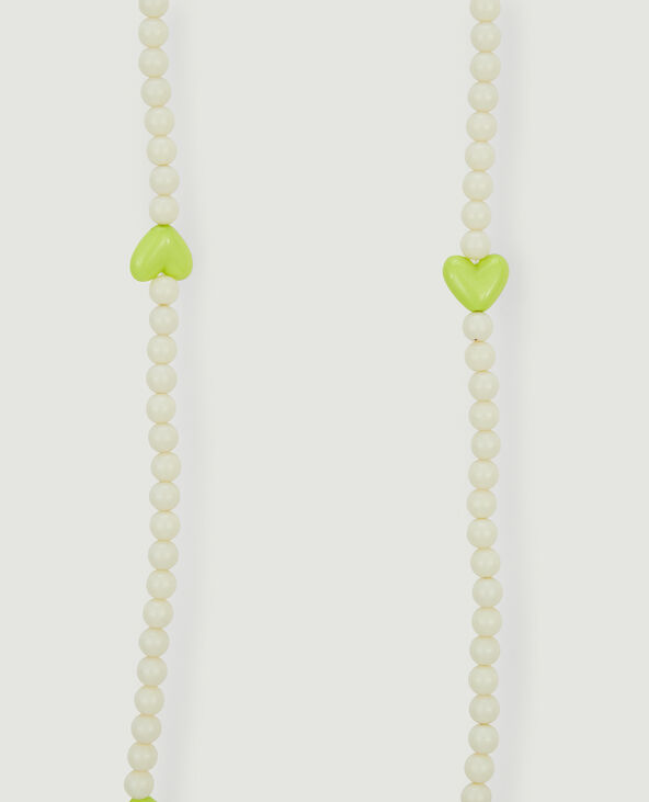 Bandoulière perles pour téléphone blanc - Pimkie