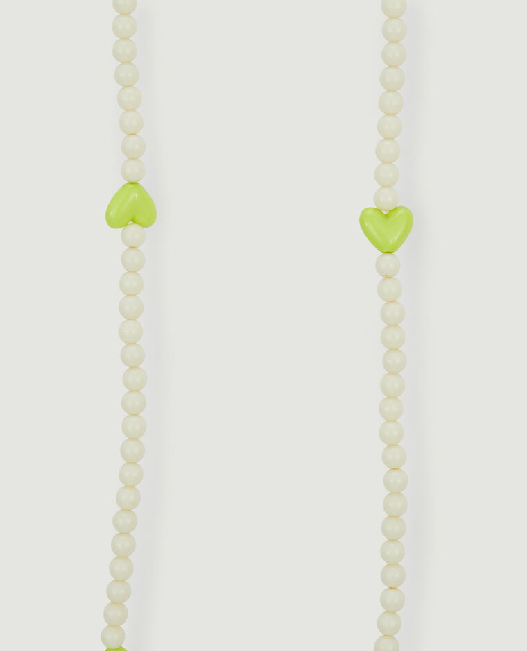 Bandoulière perles pour téléphone blanc - Pimkie