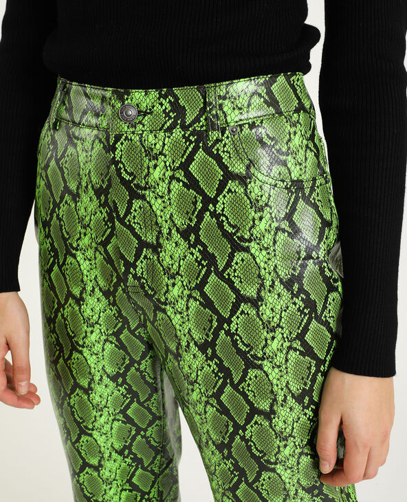 Pantalon simili cuir vert - Pimkie
