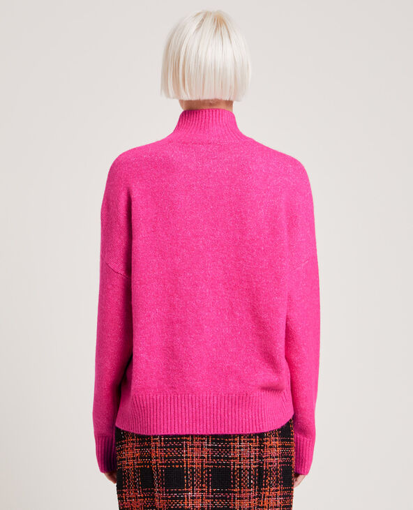 Pull col montant rose fuchsia - Pimkie