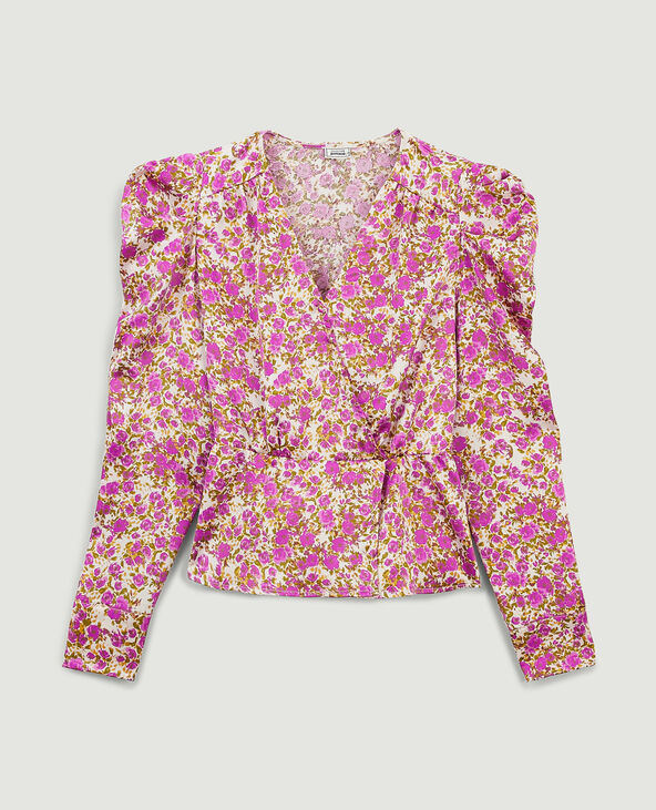 Blouse satinée cache-cœur rose - Pimkie