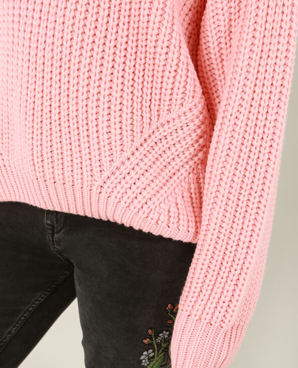 Pull à grosse maille rose - Pimkie