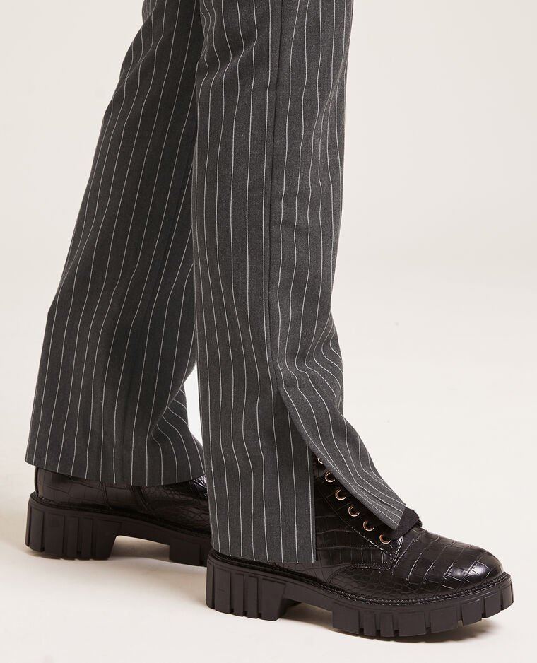 Pantalon slim avec fentes gris foncé - Pimkie