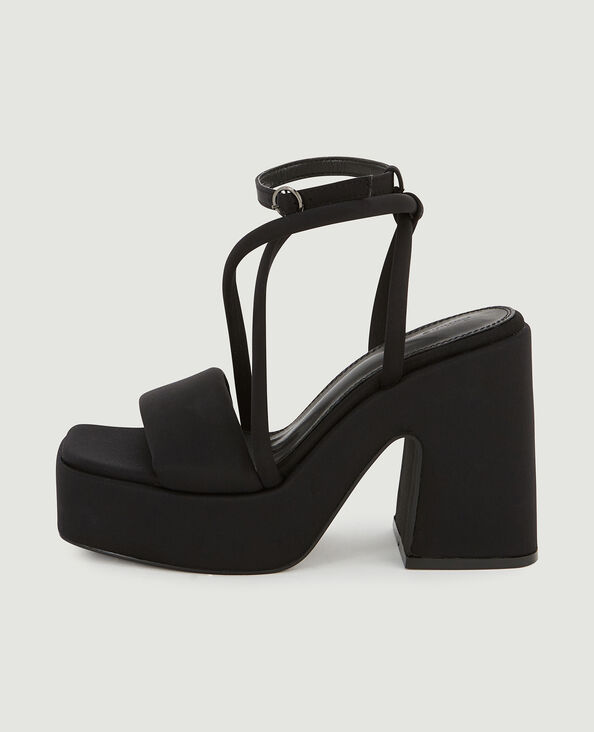 Sandales plateformes avec bride cheville noir - Pimkie