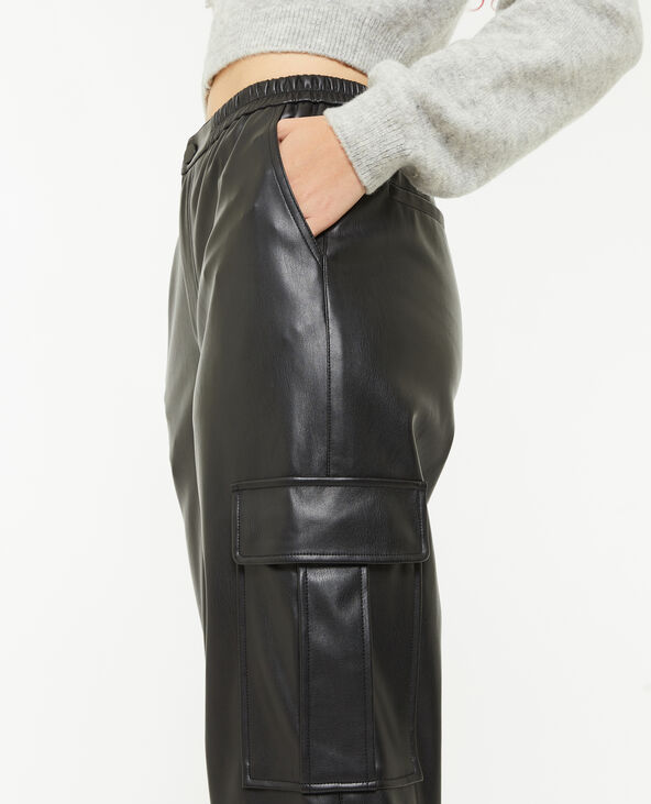 Pantalon cuir cargo outlet