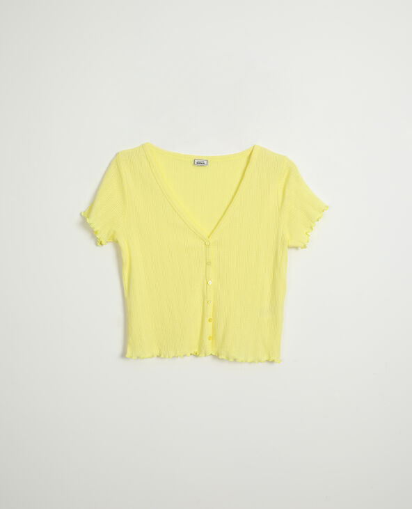 Top boutonné jaune - Pimkie