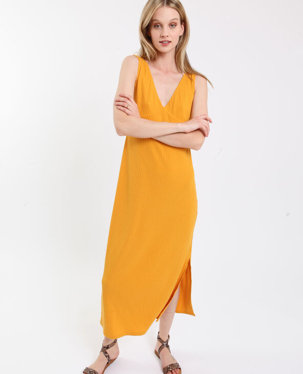 Robe longue jaune ocre - Pimkie