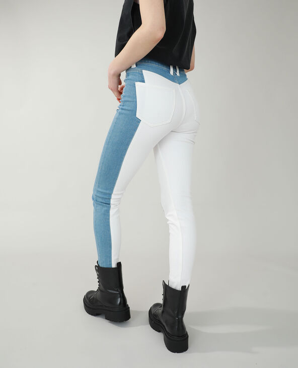 Jean skinny high waist bicolore bleu - Pimkie