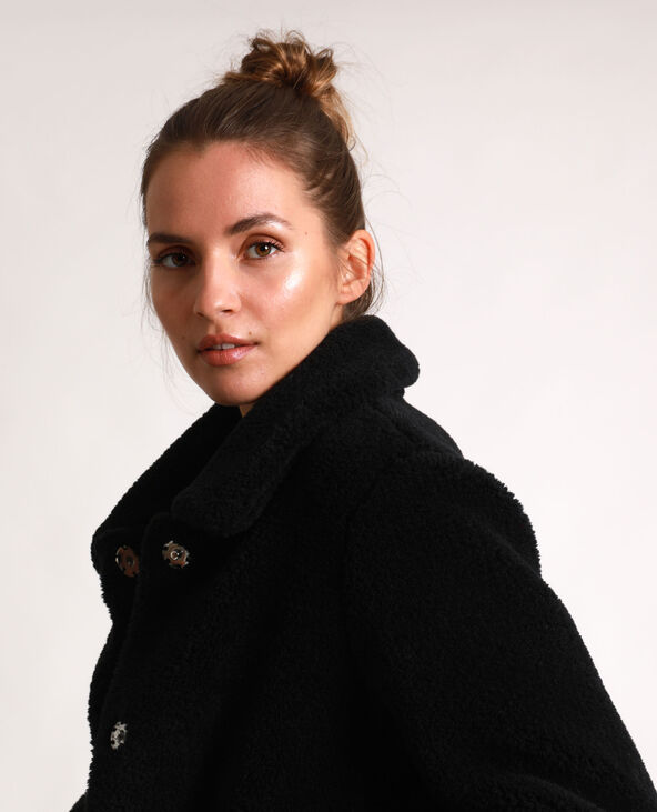Veste en fausse fourrure noir - Pimkie