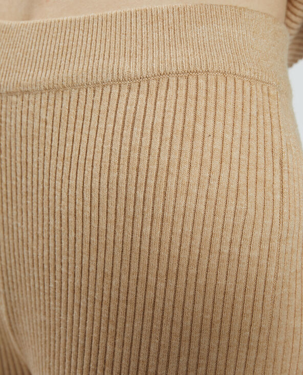 Pantalon flare côtelé beige - Pimkie