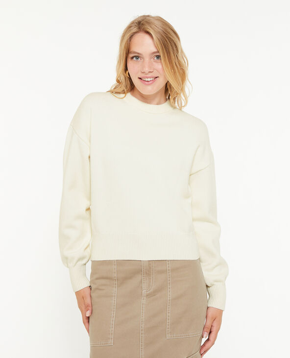 Pull col rond écru - Pimkie