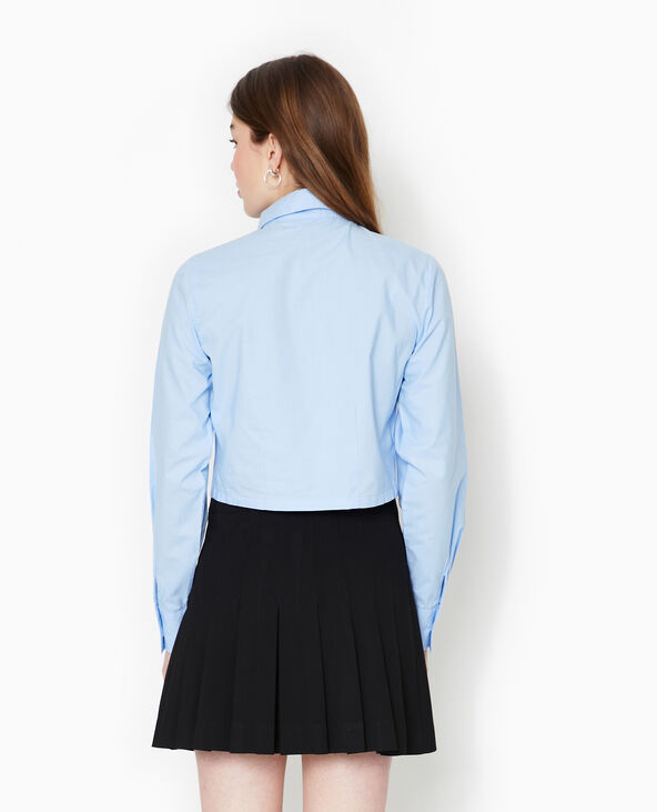 Chemise courte manches longues  bleu - Pimkie