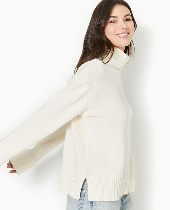 Pull col roulé blanc - Pimkie