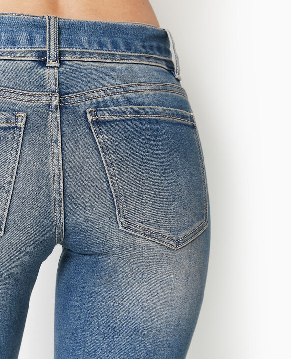 Jean flare taille basse avec ceinture bleu - Pimkie