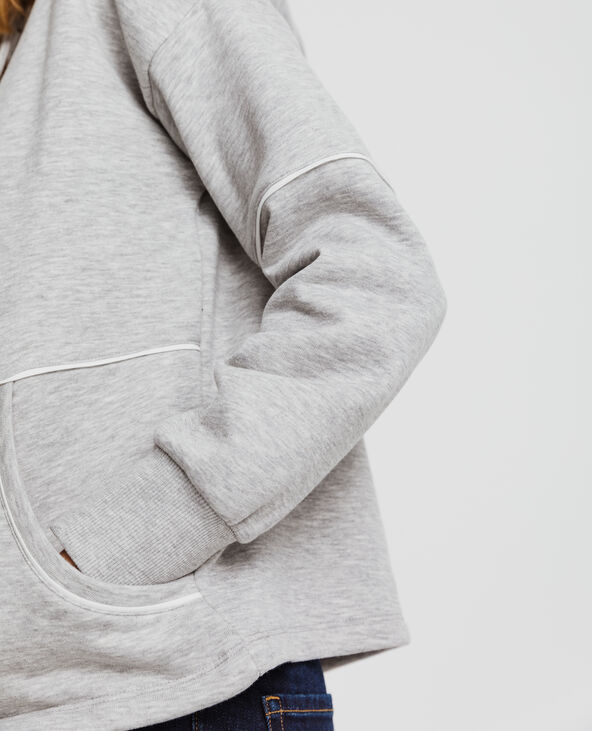 Sweat à capuche gris chiné - Pimkie