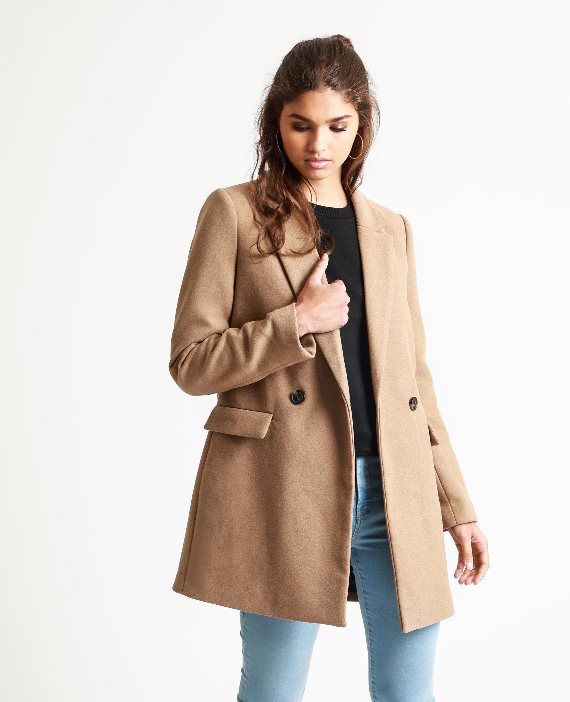 manteau beige femme pimkie