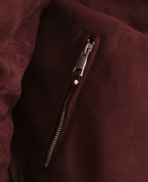Veste suédine style motard violet - Pimkie