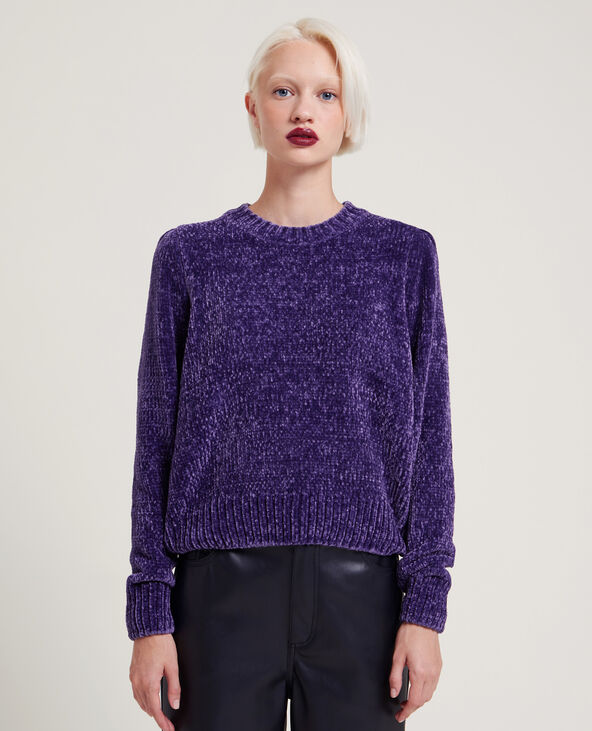 Pull en maille chenille violet - Pimkie