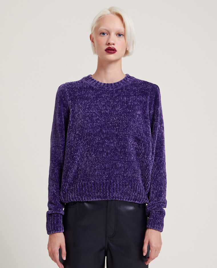 Pull en maille chenille violet - Pimkie