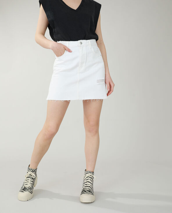 Jupe blanche en jean new arrivals