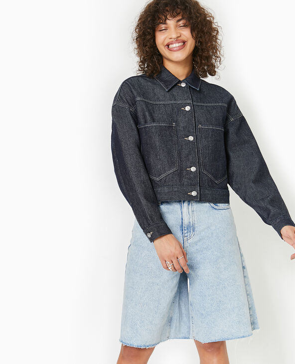 Veste en jean courte bleu - Pimkie