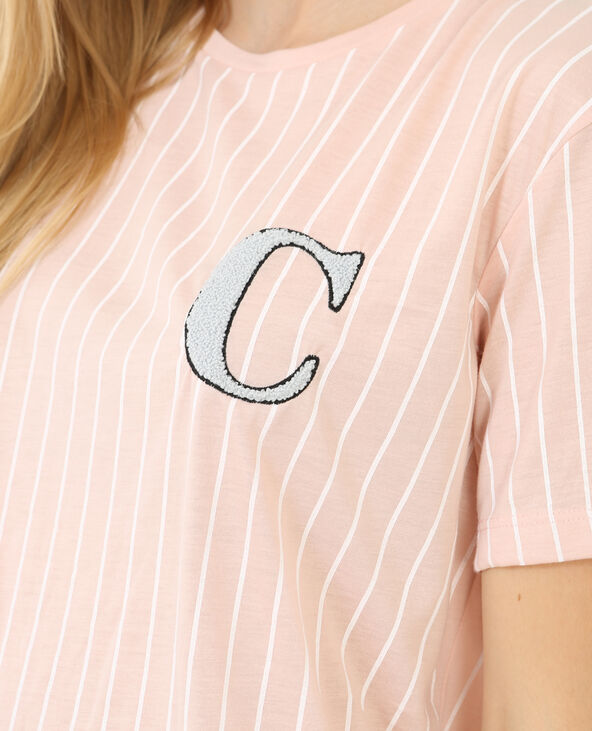 T-shirt type baseball rose clair - Pimkie