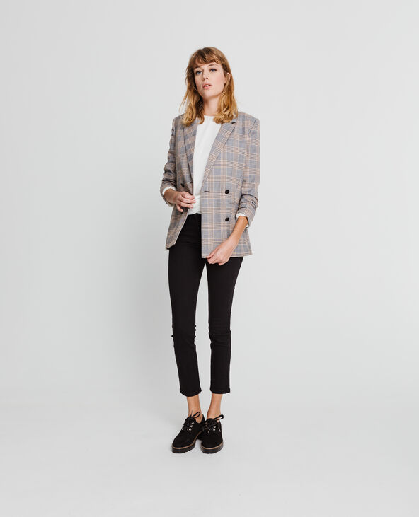 Blazer à carreaux camel - Pimkie