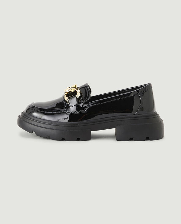 Mocassins chunky vernis noir - Pimkie