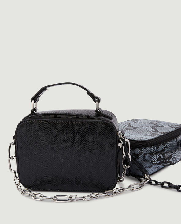 Sac boxy avec bandoulière grosse chaîne noir - Pimkie