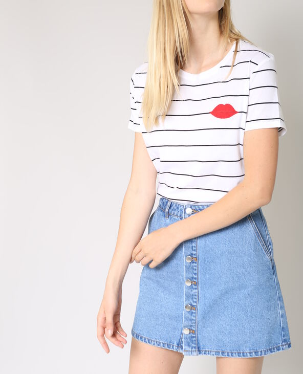 T-shirt imprimé blanc - Pimkie