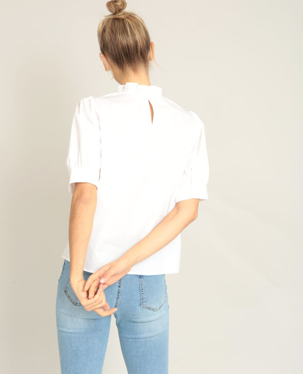 Blouse à manches ballon blanc - Pimkie