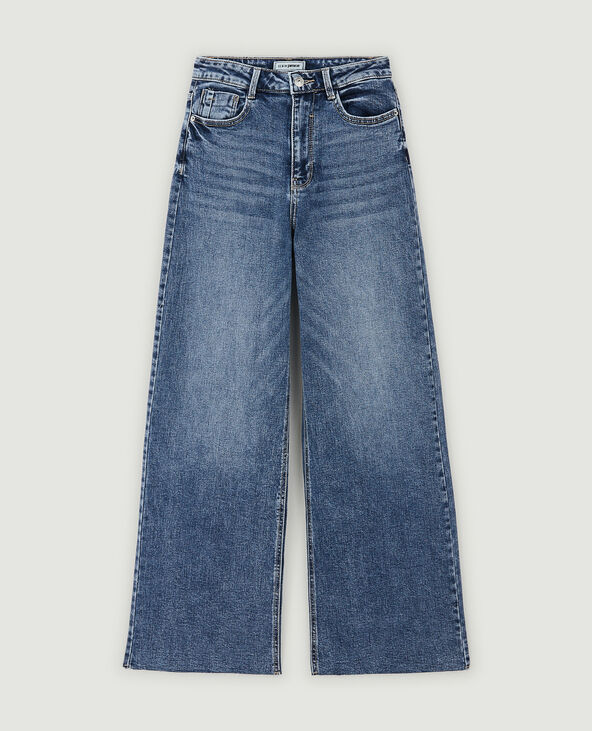 Jean large effet délavé bleu - Pimkie