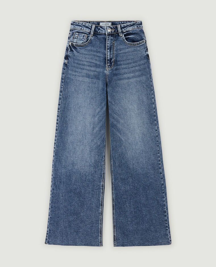 Jean large effet délavé bleu - Pimkie