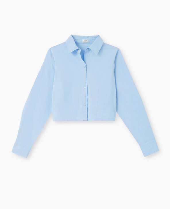 Chemise courte manches longues  bleu - Pimkie