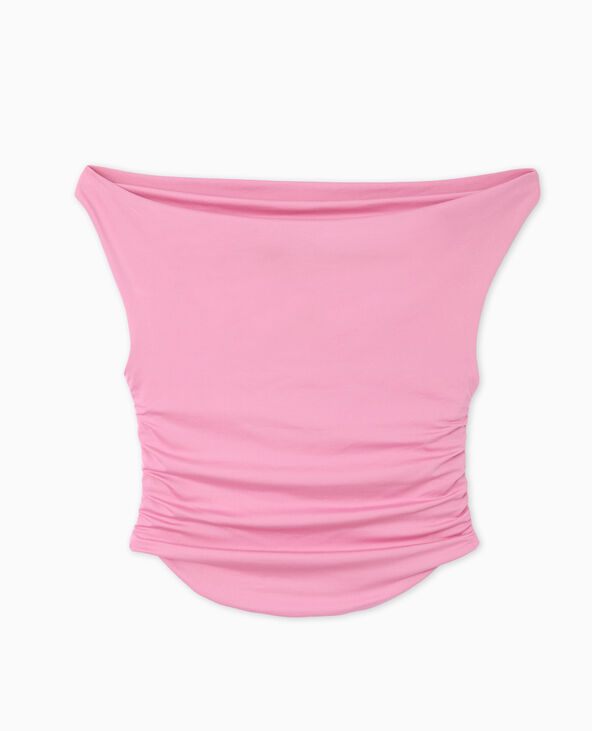 Top bénitier avec fronces côtés rose - Pimkie
