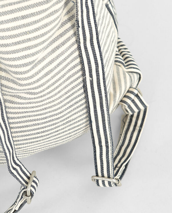 Sac à dos toile rayée blanc - Pimkie