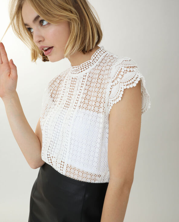 Top en dentelle blanc - Pimkie