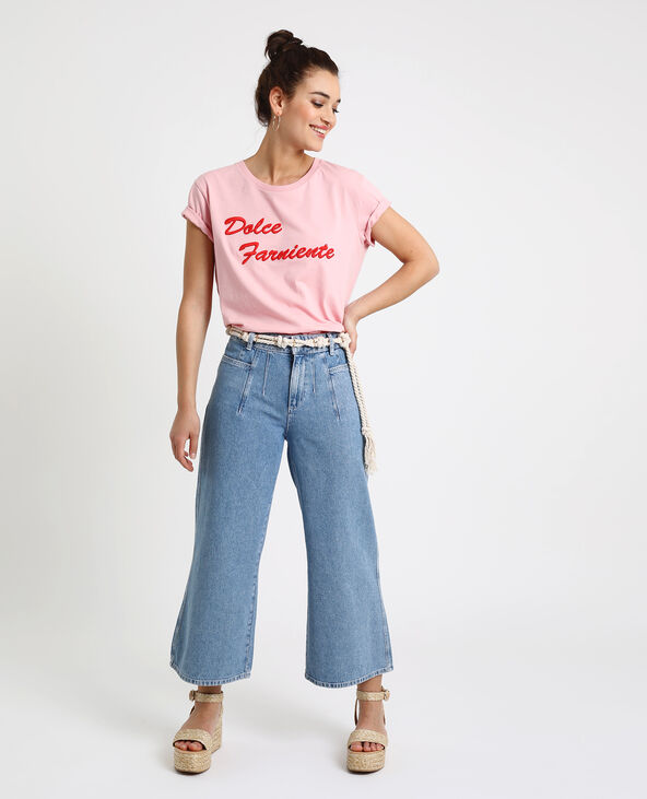 T-shirt Dolce Farniente rose - Pimkie