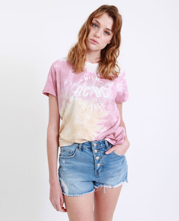 T-shirt AC/DC corail - Pimkie