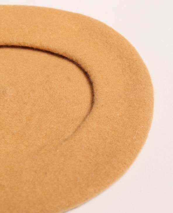 Beret en laine beige - Pimkie