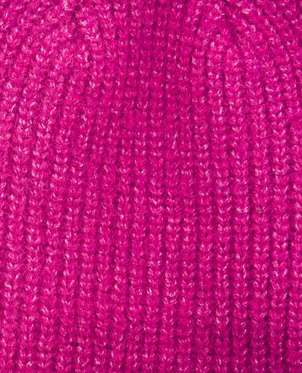 Bonnet avec revers rose - Pimkie