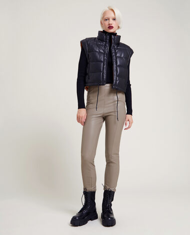 Legging simili cuir taupe - Pimkie