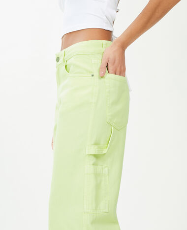 Jean cargo large jaune fluo - Pimkie