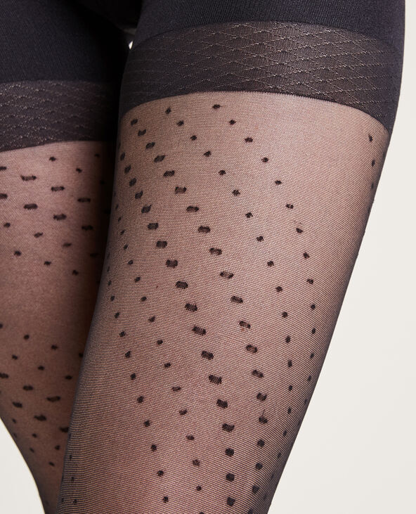 Collants à pois noir - Pimkie