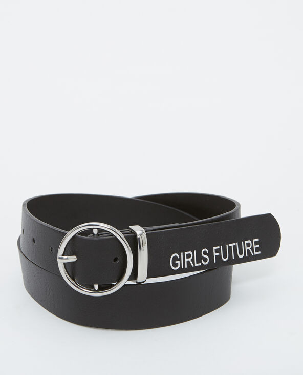 Ceinture à message noir - Pimkie